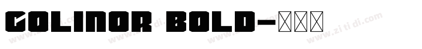 colinor Bold字体转换